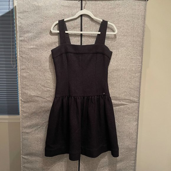Chanel Tweed Mini Dress in Dark Gray / Black - Picture 1 of 16